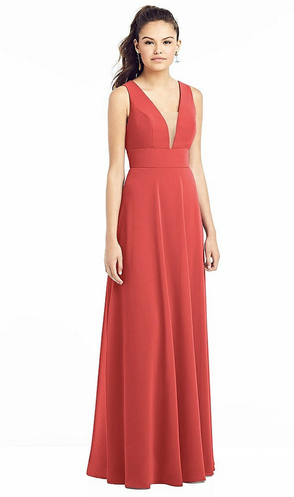 Front View - Perfect Coral Thread Bridesmaid UKTH019