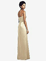 Rear View Thumbnail - Banana Sweetheart Strapless Pleated Skirt Dress with Pockets
