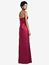 Rear View Thumbnail - Valentine Sweetheart Strapless Pleated Skirt Dress with Pockets