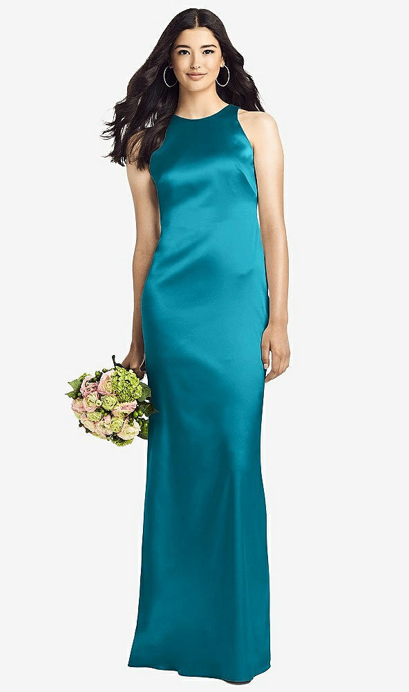 Back View - Oasis Sleeveless Open Twist-Back Maxi Dress