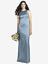 Rear View Thumbnail - Slate Sleeveless Open Twist-Back Maxi Dress