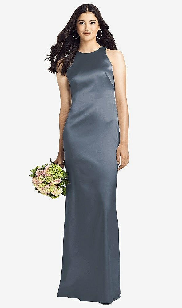 Back View - Silverstone Sleeveless Open Twist-Back Maxi Dress