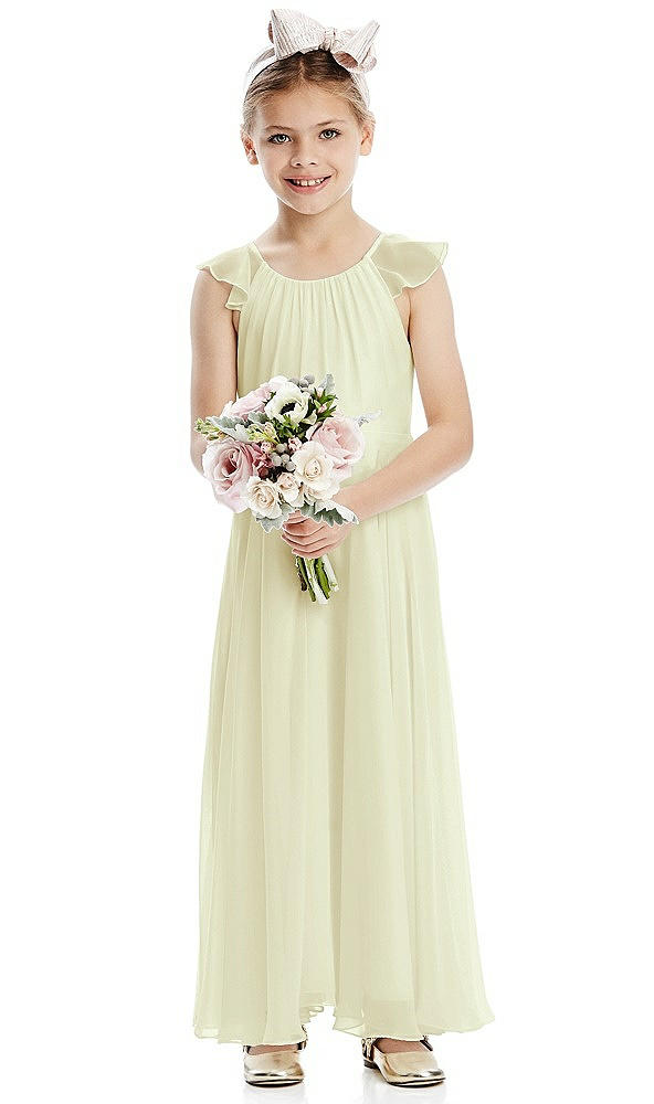 Front View - Butter Yellow Flower Girl Dress FL4070