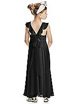 Rear View Thumbnail - Black Flower Girl Dress FL4070