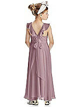 Rear View Thumbnail - Dusty Rose Flower Girl Dress FL4070