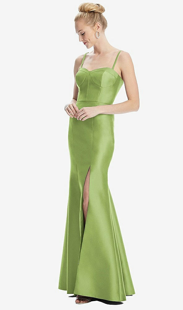 Front View - Mojito Bustier Bodice Satin Trumpet Gown