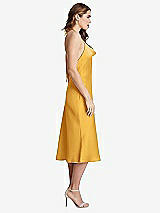 Side View Thumbnail - NYC Yellow Cowl-Neck Convertible Midi Slip Dress - Piper