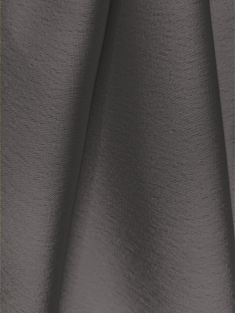 Front View - Caviar Gray Lux Charmeuse Fabric by the yard