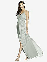 Front View Thumbnail - Willow Green Deep V-Back Shirred Maxi Dress - Ensley