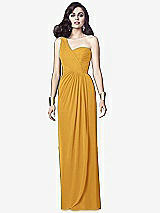 Alt View 1 Thumbnail - NYC Yellow One-Shoulder Draped Maxi Dress with Front Slit - Aeryn