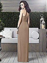 Alt View 2 Thumbnail - Topaz One-Shoulder Draped Maxi Dress with Front Slit - Aeryn