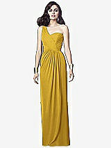Alt View 1 Thumbnail - Marigold One-Shoulder Draped Maxi Dress with Front Slit - Aeryn