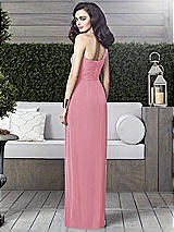Alt View 2 Thumbnail - Peony Pink One-Shoulder Draped Maxi Dress with Front Slit - Aeryn