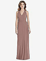 Front View Thumbnail - Sienna V-Neck Halter Chiffon Maxi Dress - Taryn
