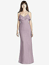 Front View Thumbnail - Lilac Dusk Ruffle-Trimmed Backless Maxi Dress - Britt