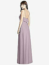 Rear View Thumbnail - Lilac Dusk Ruffle-Trimmed Backless Maxi Dress - Britt