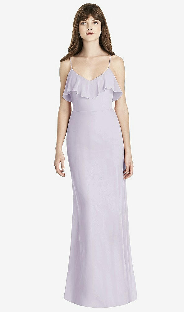 Front View - Moondance Ruffle-Trimmed Backless Maxi Dress - Britt