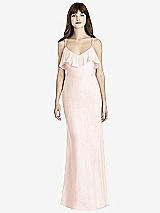 Front View Thumbnail - Blush Ruffle-Trimmed Backless Maxi Dress - Britt