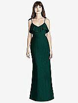 Front View Thumbnail - Evergreen Ruffle-Trimmed Backless Maxi Dress - Britt