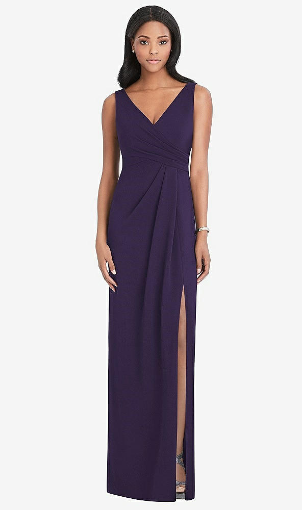 Front View - Concord Lux Jersey Draped Maxi - Sena