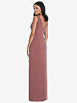 Rear View Thumbnail - English Rose Lux Jersey Draped Maxi - Sena