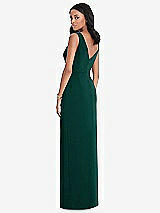 Rear View Thumbnail - Evergreen Lux Jersey Draped Maxi - Sena