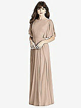 Front View Thumbnail - Topaz Split Sleeve Backless Maxi Dress - Lila