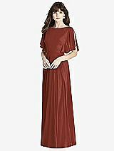 Front View Thumbnail - Auburn Moon Split Sleeve Backless Maxi Dress - Lila