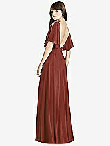 Rear View Thumbnail - Auburn Moon Split Sleeve Backless Maxi Dress - Lila
