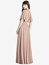 Rear View Thumbnail - Bliss Split Sleeve Backless Maxi Dress - Lila