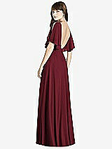 Rear View Thumbnail - Cabernet Split Sleeve Backless Maxi Dress - Lila
