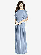Front View Thumbnail - Cloudy Split Sleeve Backless Maxi Dress - Lila