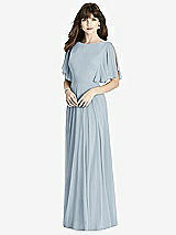 Front View Thumbnail - Mist Split Sleeve Backless Maxi Dress - Lila