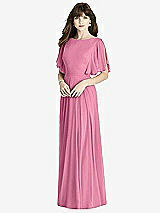 Front View Thumbnail - Orchid Pink Split Sleeve Backless Maxi Dress - Lila