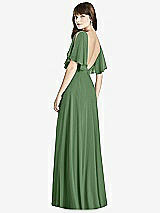 Rear View Thumbnail - Vineyard Green Split Sleeve Backless Maxi Dress - Lila