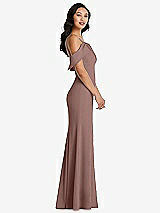 Alt View 2 Thumbnail - Sienna One-Shoulder Draped Cuff Maxi Dress with Front Slit