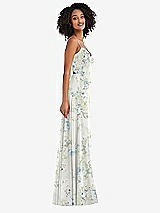 Side View Thumbnail - Bleu Garden Tie-Back Cutout Maxi Dress with Front Slit