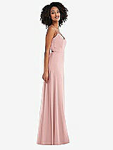 Side View Thumbnail - Rose Tie-Back Cutout Maxi Dress with Front Slit