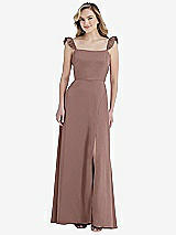 Front View Thumbnail - Sienna Ruffled Sleeve Tie-Back Maxi Dress