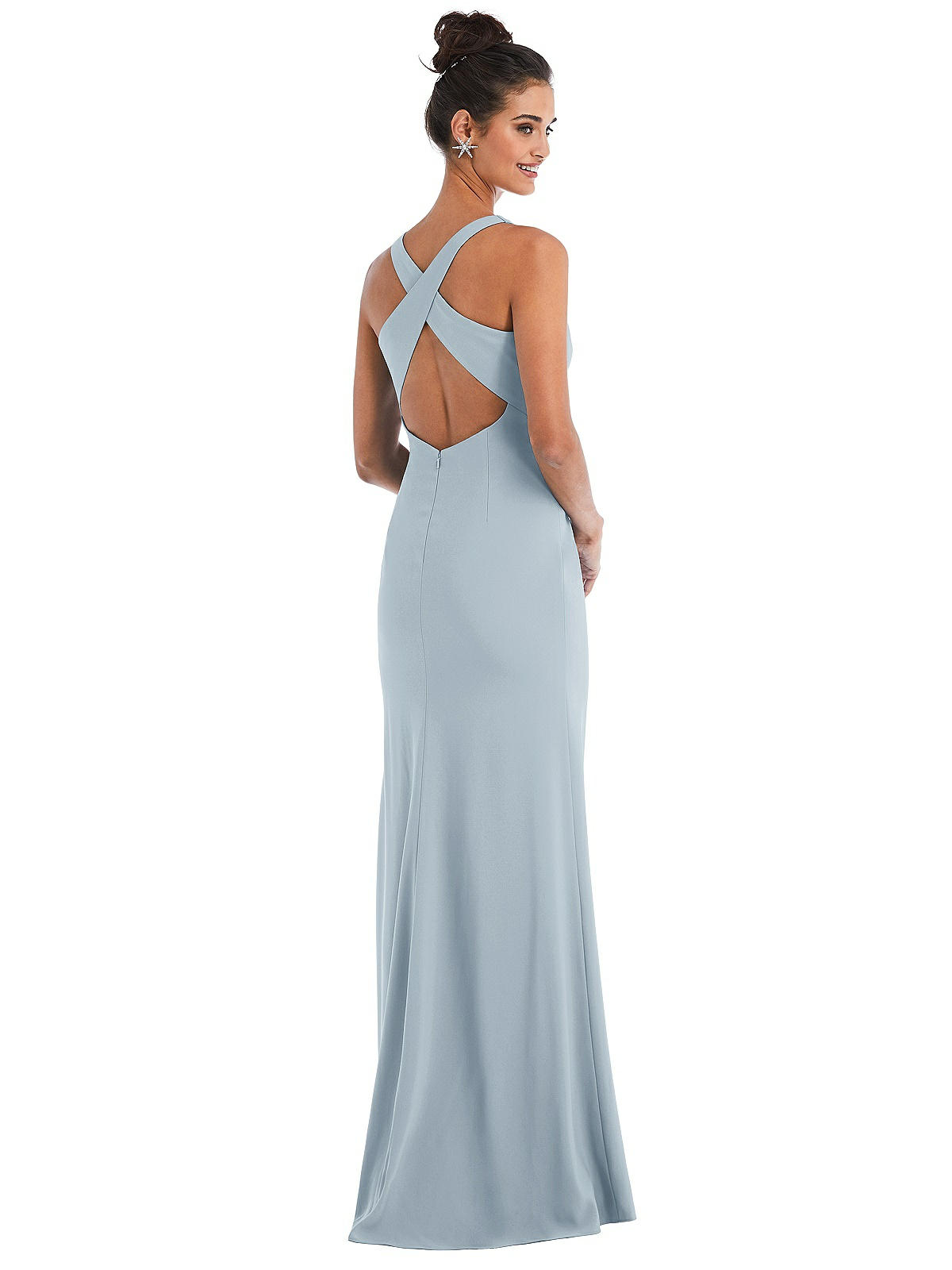 【新品】MEDI BACK CROSS DRESS Shop the Dream Crush Lace-Up Back Side Split Midi Dress White
