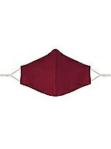 Front View Thumbnail - Burgundy Satin Twill Reusable Face Mask