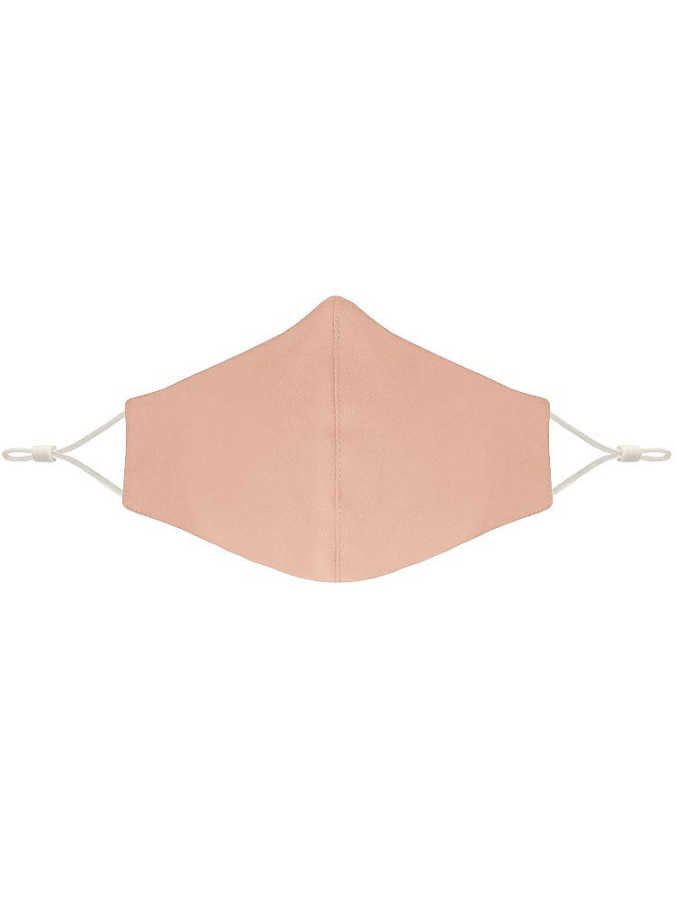 Front View - Pale Peach Soft Jersey Reusable Face Mask
