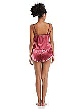 Rear View Thumbnail - Nectar Satin Ruffle-Trimmed Lounge Shorts with Pockets - Cali