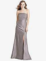 Front View Thumbnail - Cashmere Gray Bella Bridesmaids Dress BB133