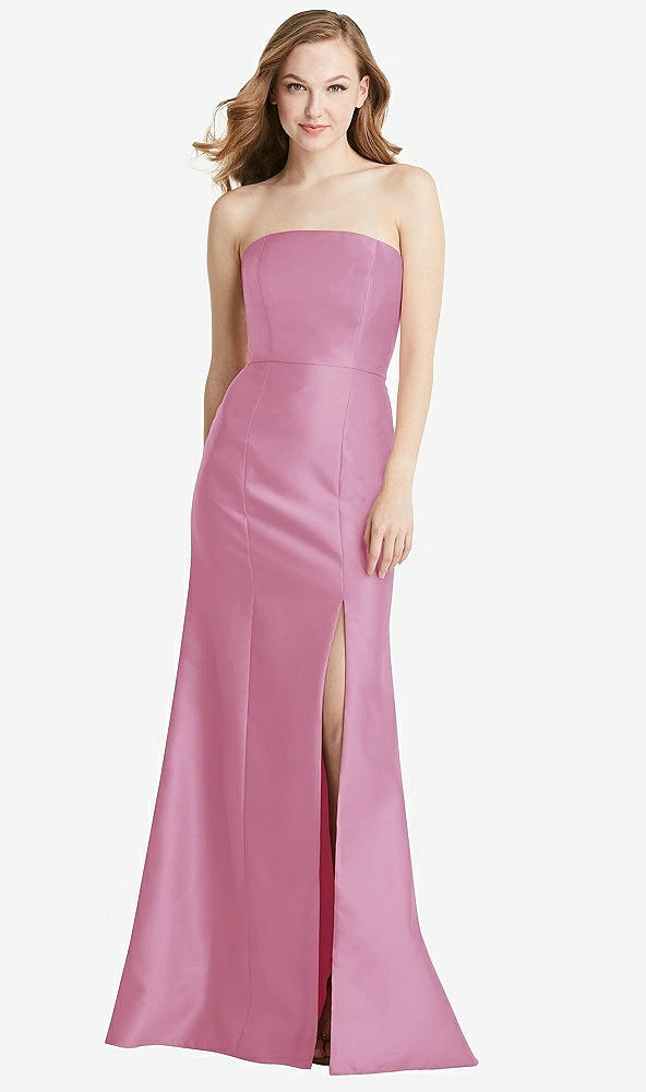 Front View - Powder Pink Bella Bridesmaids Dress BB133