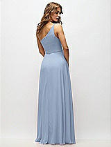 Alt View 3 Thumbnail - Cloudy One-Shoulder Chiffon Maxi Dress with Shirred Front Slit