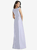 Rear View Thumbnail - Silver Dove Off-the-Shoulder Draped Wrap Maxi Dress with Pockets
