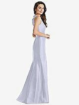 Side View Thumbnail - Silver Dove Jewel Neck Bowed Open-Back Trumpet Dress