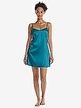 Front View Thumbnail - Oasis Mini Stretch Satin Slip with Adjustable Straps - Kyle