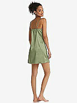 Rear View Thumbnail - Kiwi Mini Stretch Satin Slip with Adjustable Straps - Kyle
